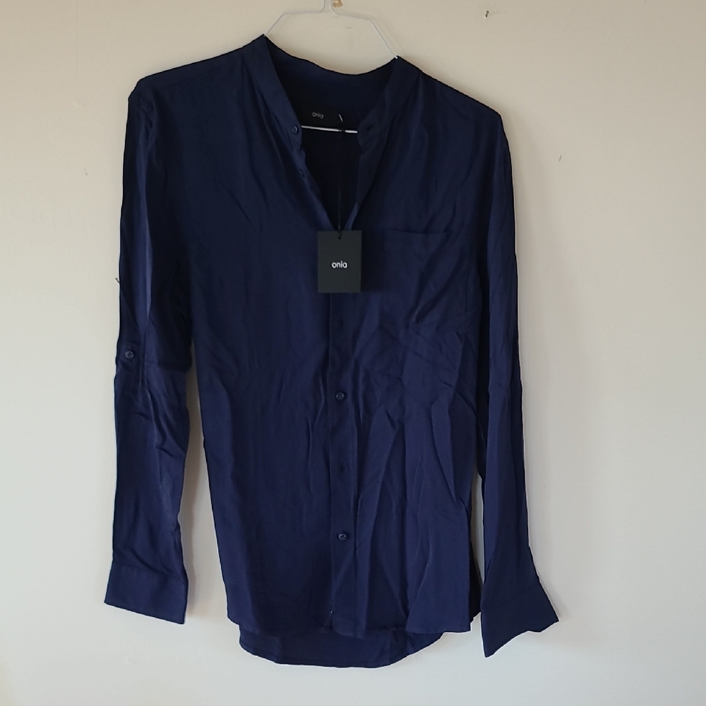 Onia Deep Blue Casual Shirt